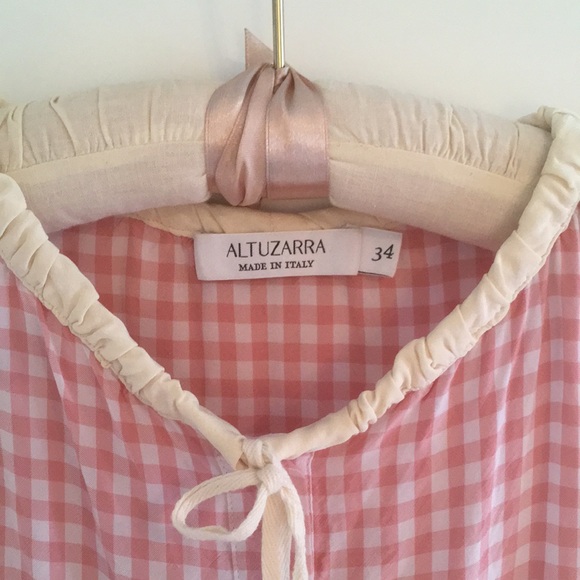 ALTUZARRA vintage pink gingham top. - Picture 3 of 8